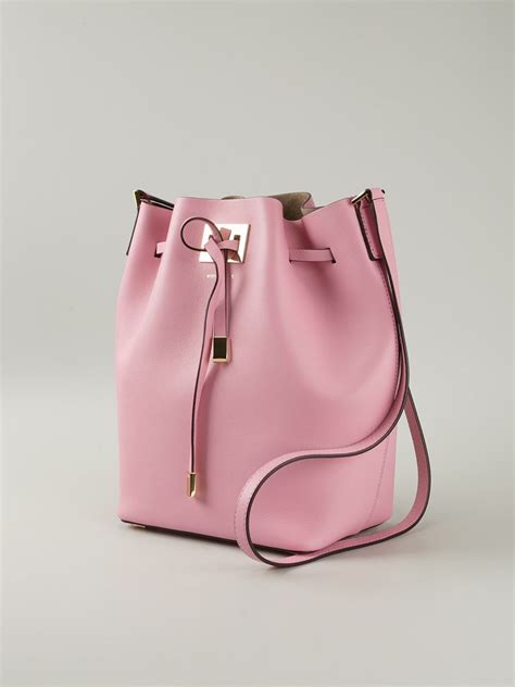 pink bucket bag with gold holder ring|Pink Bucket Bags for Women .